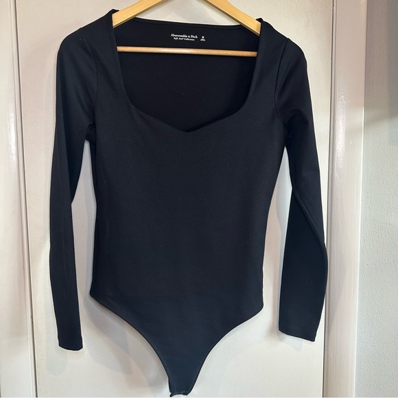 Abercrombie & Fitch Tops - Abercrombie & Fitch Soft A&F Collection Long Sleeve Bodysuit. Black. Medium.